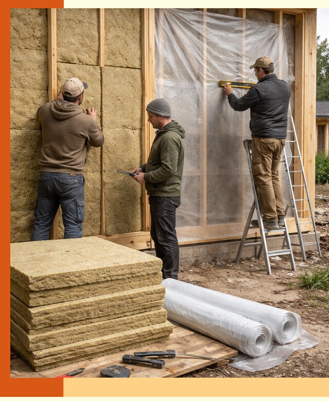 Утепление каркасного дома в Кропоткине под ключ с гарантией качества