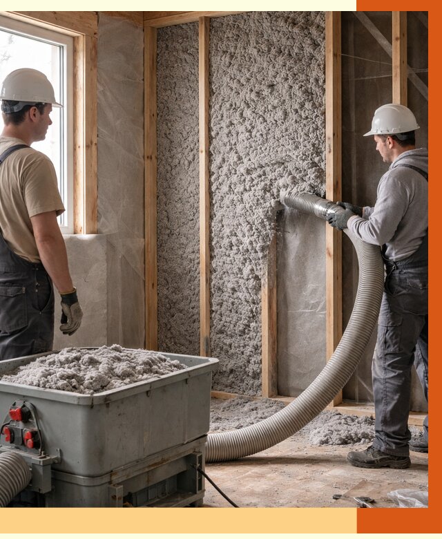 Утепление каркасного дома эковатой в Кропоткине от 1955 руб. | ТепломастерКрп