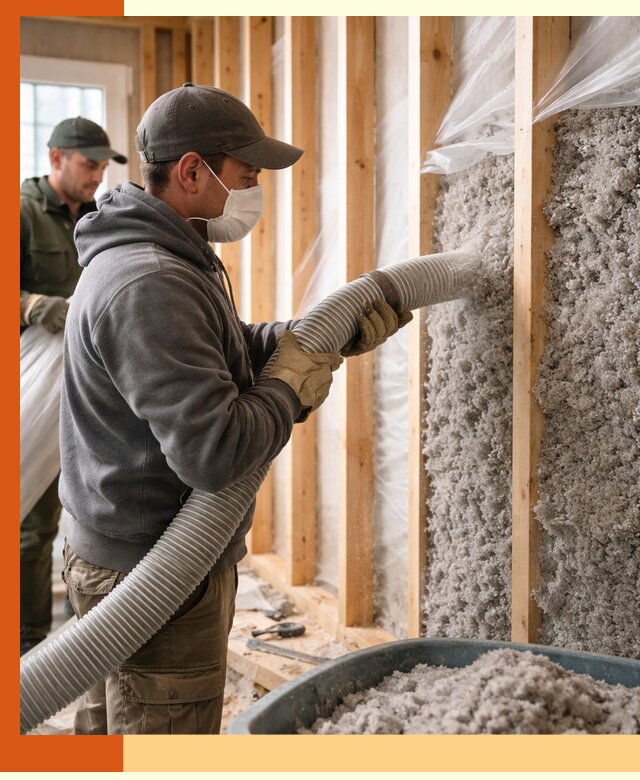 Утепление каркасного дома эковатой в Кропоткине — качественно и надолго