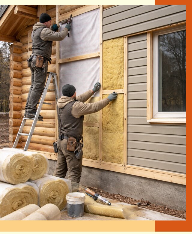 Утепление деревянного дома в Кропоткине от 6733 руб./м2 — заказать работы | ТепломастерКрп