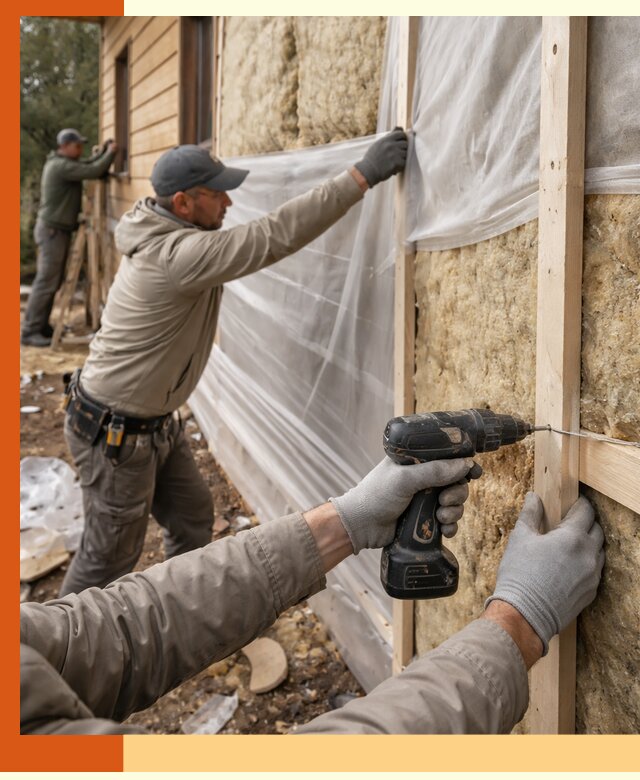 Утепление дома из бруса в Кропоткине качественно и долговечно