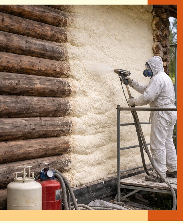 Утепление бревенчатого дома ППУ в Кропоткине под ключ от 6787 руб. | ТепломастерКрп