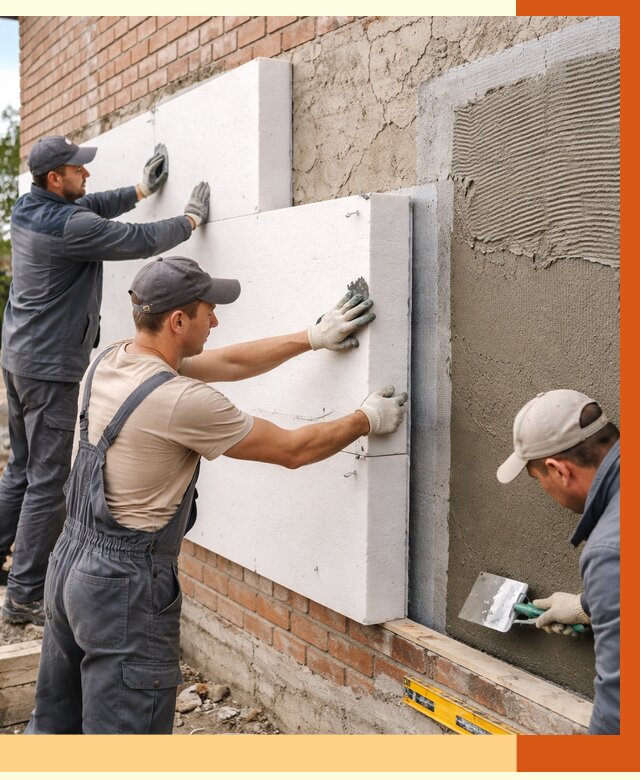 Утепление кирпичного дома в Кропоткине от 4561 руб. под ключ | ТепломастерКрп