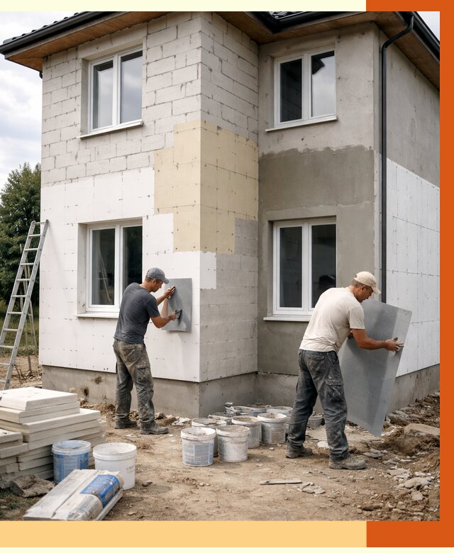 Утепление дома из газобетона в Кропоткине от 4561 руб./м² — заказать у ТепломастерКрп