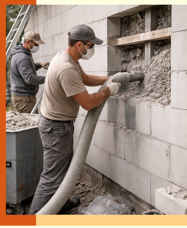 Утепление дома из газобетона эковатой в Кропоткине