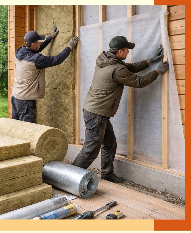 Утепление дома из двойного бруса в Кропоткине от 5212 руб./м² — ТепломастерКрп под ключ