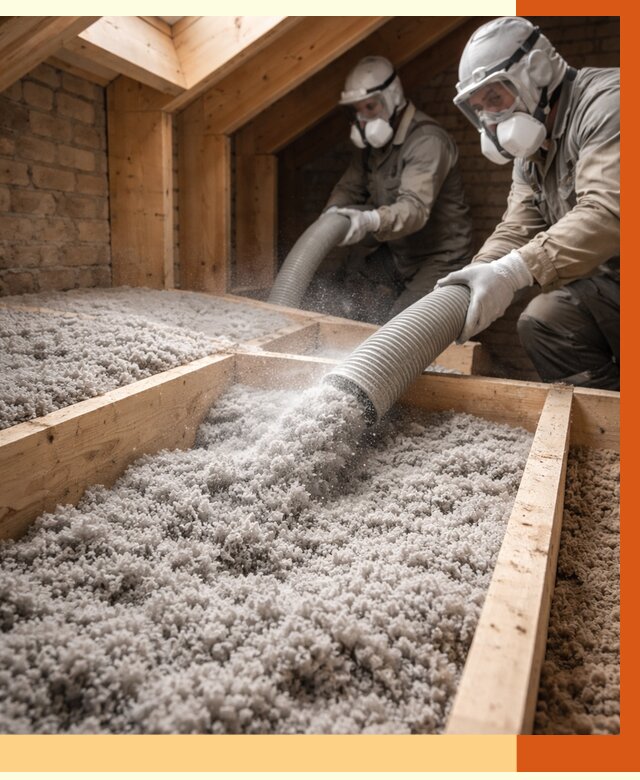 Утепление коттеджа эковатой в Кропоткине от 2715 руб./м² — комплексная задувка и монтаж | ТепломастерКрп