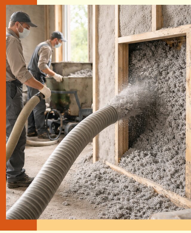 Утепление коттеджа эковатой в Кропоткине с гарантией качества