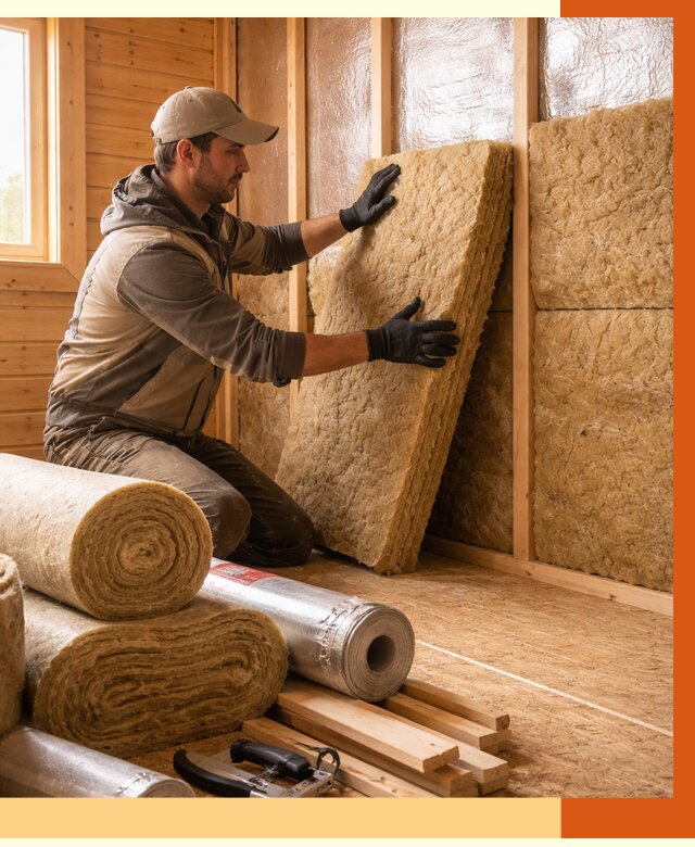 Утепление бани в Кропоткине под ключ от 4887 руб./м2 — утеплить потолок, пол и стены | ТепломастерКрп