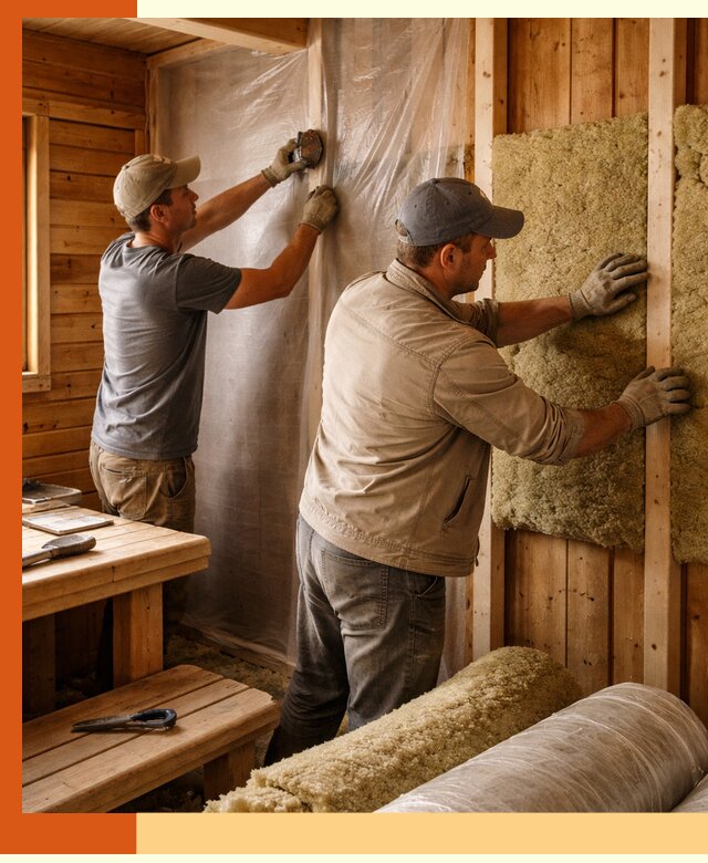 Утепление бани изнутри в Кропоткине качественно и недорого