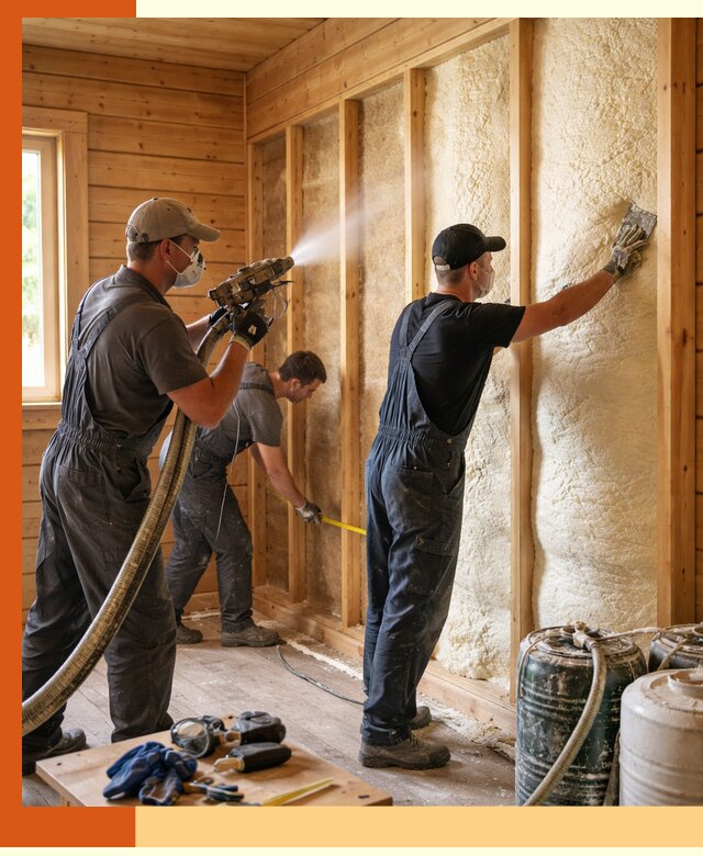 Утепление бани пенополиуретаном (ППУ) в Кропоткине