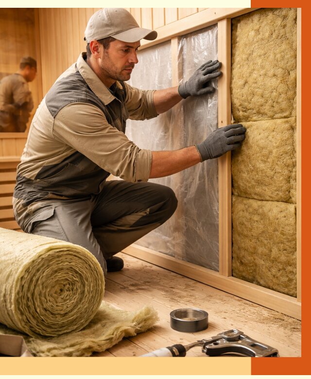 Утепление сауны изнутри в Кропоткине от 7058 руб. за м2 | ППУ, под ключ — ТепломастерКрп