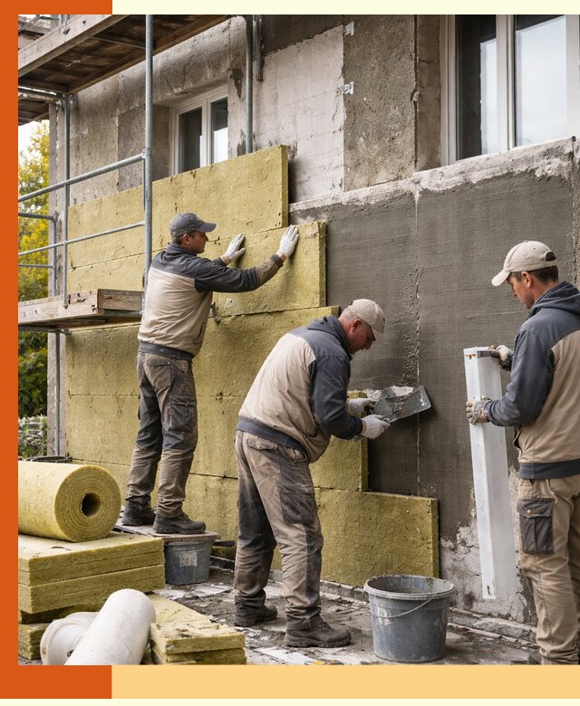 Утепление фасада зданий и домов в Кропоткине