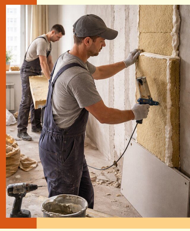 Утепление стен изнутри в Кропоткине — качественно и эффективно