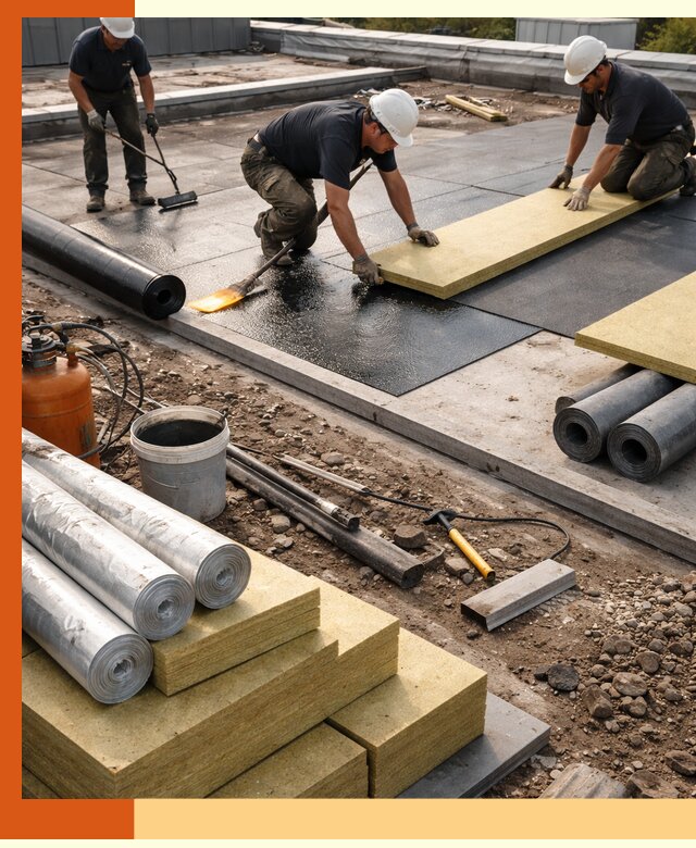 Утепление плоской крыши в Кропоткине — надежная теплоизоляция и герметизация