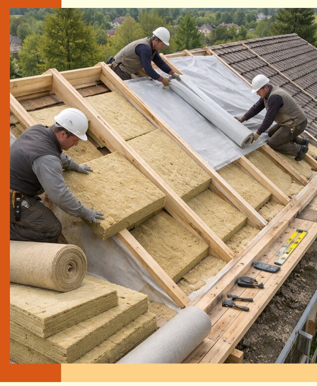 Утепление скатной крыши в Кропоткине качественно и надёжно