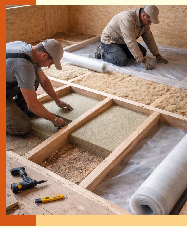 Профессиональное утепление деревянного пола в Кропоткине