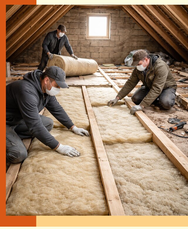 Утепление чердака в Кропоткине — профессиональная теплоизоляция кровли