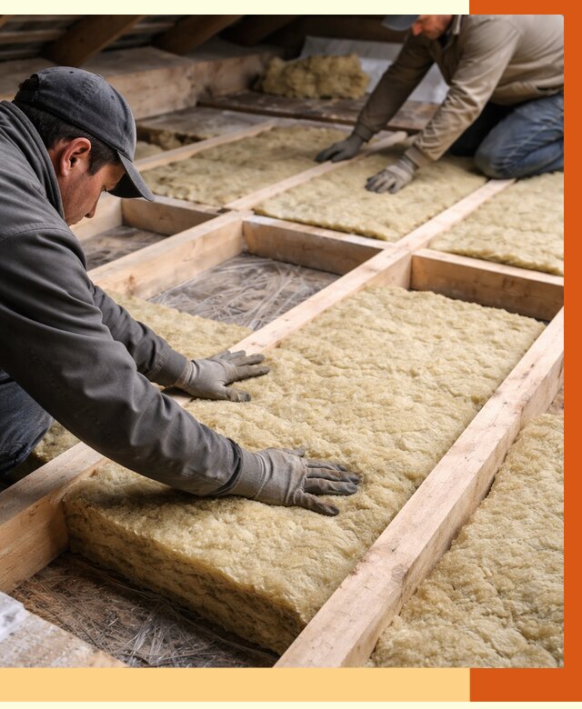 Утепление чердака минватой в Кропоткине от 3801 руб/м2 под ключ | ТепломастерКрп