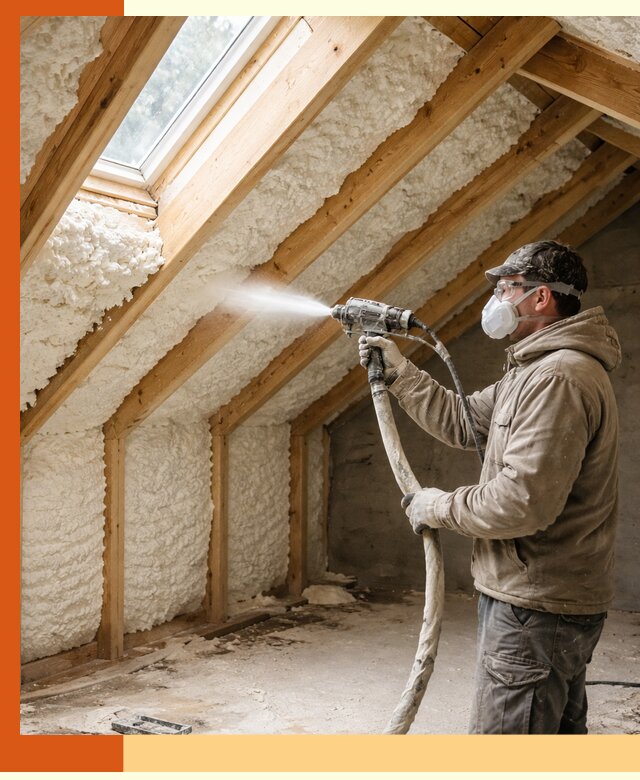 Утепление мансарды ППУ в Кропоткине быстро и надежно