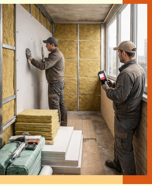 Утепление балкона в Кропоткине от 4887 руб. под ключ | ТепломастерКрп