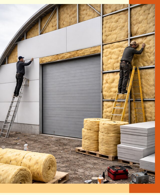 Утепление ангара пенополиуретаном в Кропоткине от 7818 руб./м² — комплекс от ТепломастерКрп