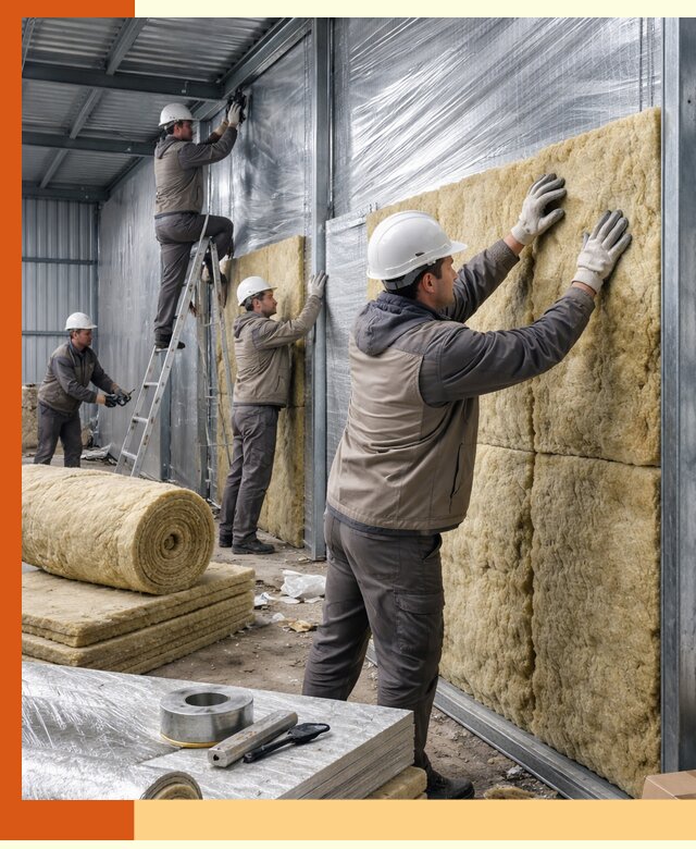 Утепление металлического склада в Кропоткине: теплоизоляция и герметизация