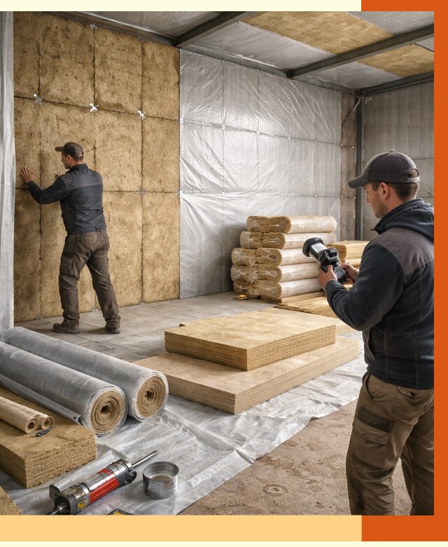 Утепление теплого склада в Кропоткине под ключ от 12488 руб/м² | ТепломастерКрп