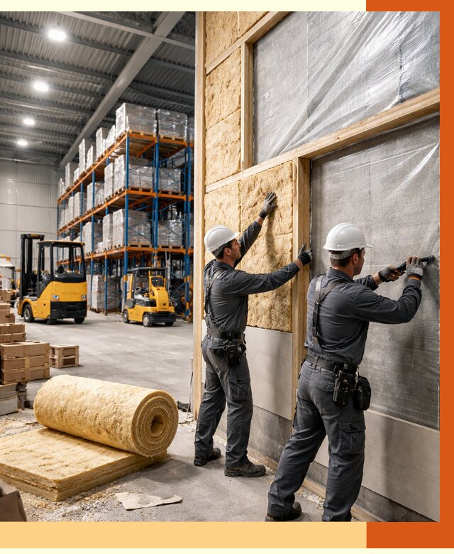 Утепление склада с техникой в Кропоткине от 4561 руб./м2 — комплексно под ключ | ТепломастерКрп