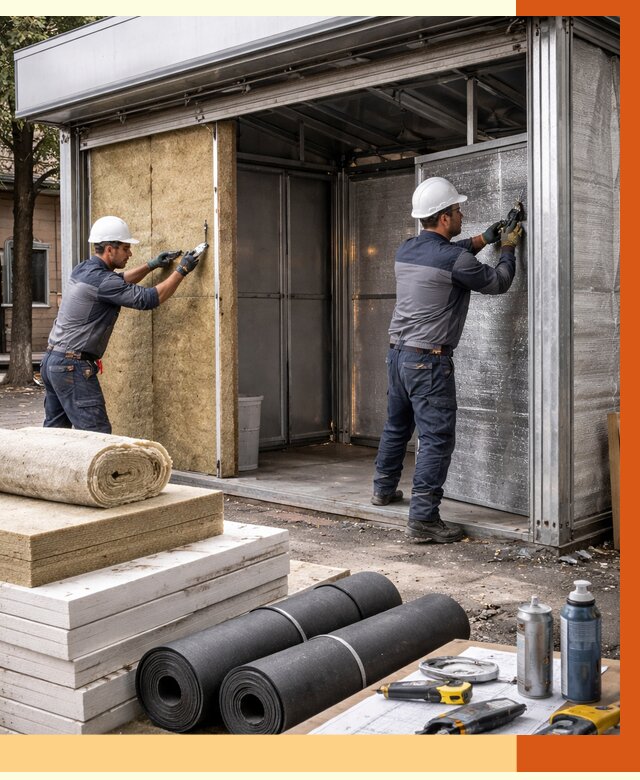 Утепление павильона шаурма в Кропоткине под ключ от 1303 руб. за м² | ТепломастерКрп