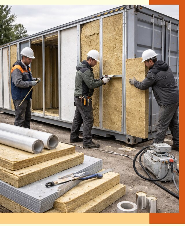 Утепление морского контейнера в Кропоткине от 4072 руб. под ключ | ТепломастерКрп