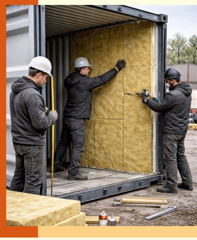 Утепление морского контейнера в Кропоткине: надежная теплоизоляция и защита