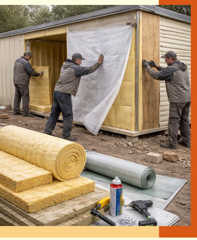 Утепление строительной бытовки в Кропоткине от 13574 руб. под ключ | ТепломастерКрп