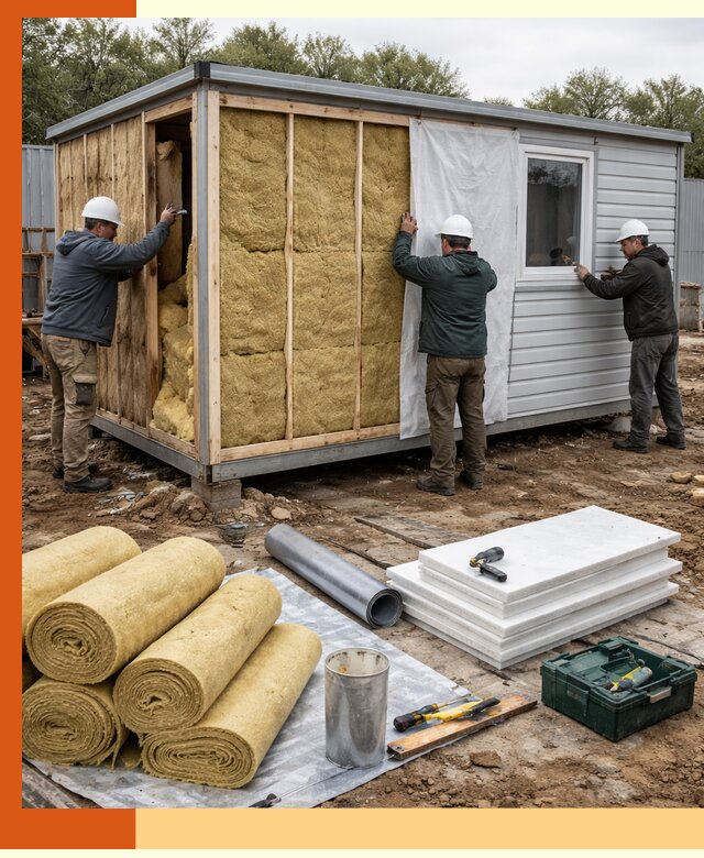 Утепление строительной бытовки под ключ в Кропоткине для любых условий