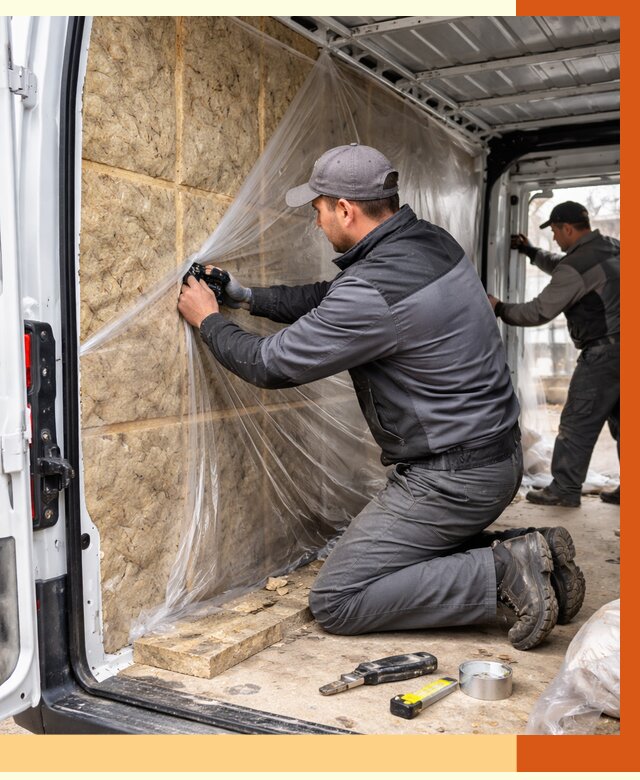 Утепление фургона в Кропоткине от 17917 руб/м2 — утепление фургона ППУ и кузова | ТепломастерКрп