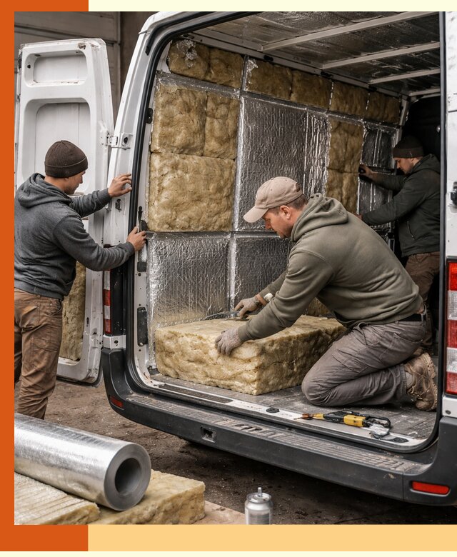 Утепление фургона в Кропоткине: профессиональная теплоизоляция и шумоизоляция