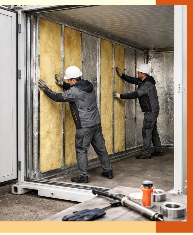 Утепление рефрижераторного контейнера в Кропоткине от 48866 руб./м² | ТепломастерКрп