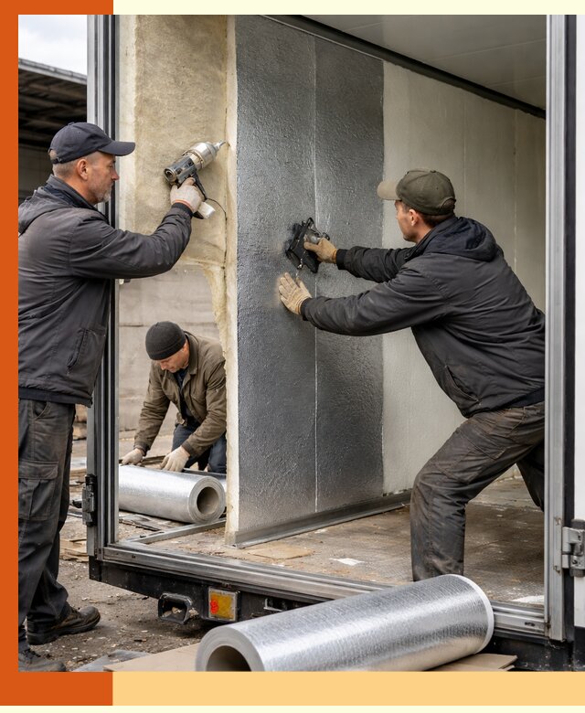 Утепление холодильного кузова в Кропоткине — монтаж и теплоизоляция