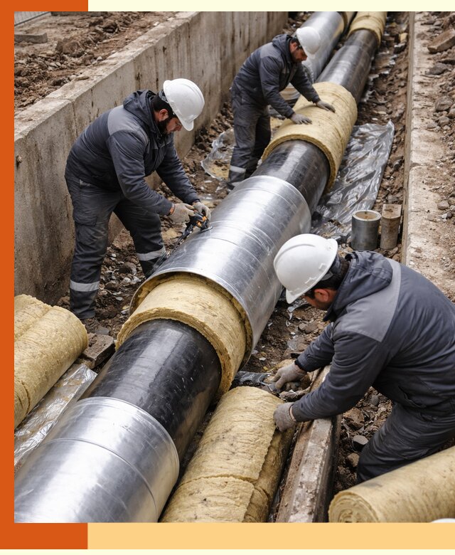 Утепление теплотрассы в Кропоткине: утеплительные работы и материалы