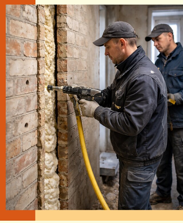 Межстеновое утепление пенополиуретаном в Кропоткине