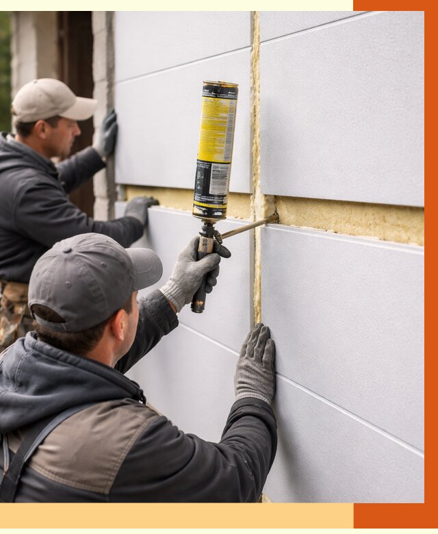 Утепление сэндвич панелей ППУ в Кропоткине от 4561 руб. за м2 | ТепломастерКрп