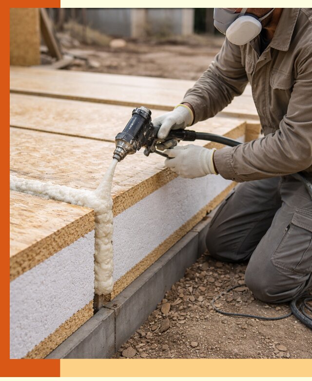 Утепление СИП-панелей пенополиуретаном (ППУ) в Кропоткине