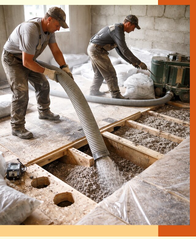 Заполнение пустот перекрытий в Кропоткине от 4887 руб. под ключ | ТепломастерКрп