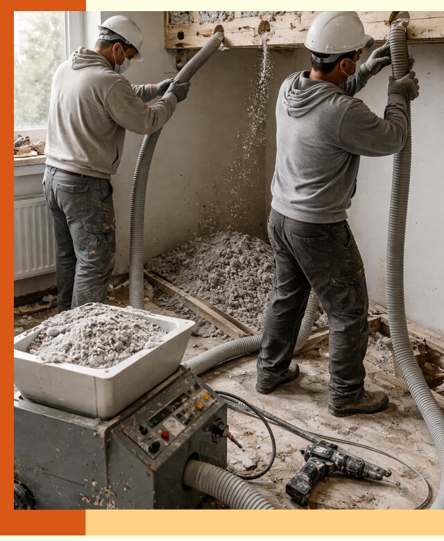 Заполнение пустот перекрытий пеной и наполнителями в Кропоткине