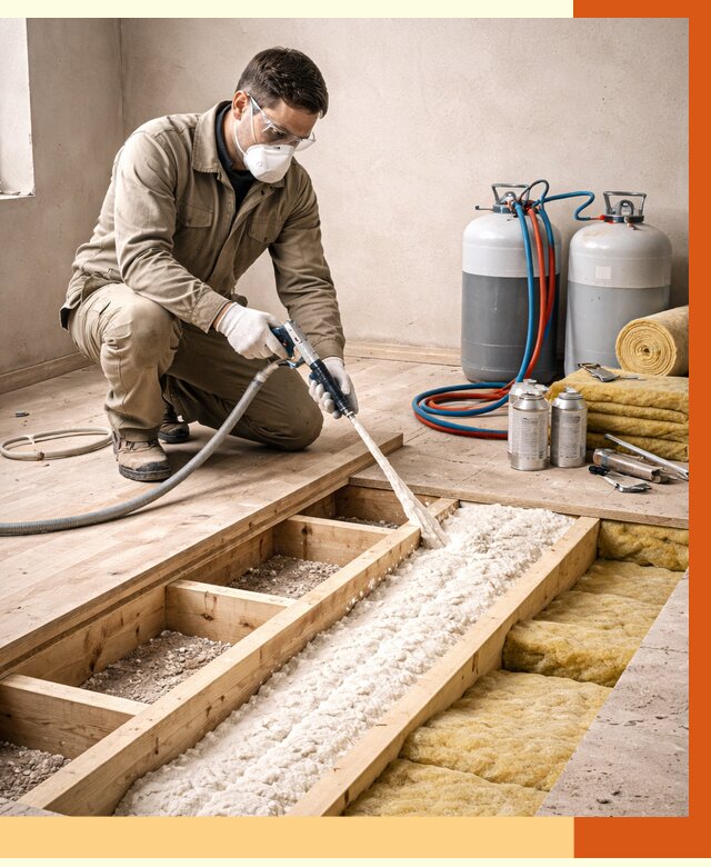 Заполнение полостей межэтажного перекрытия в Кропоткине от 4561 руб. | ТепломастерКрп