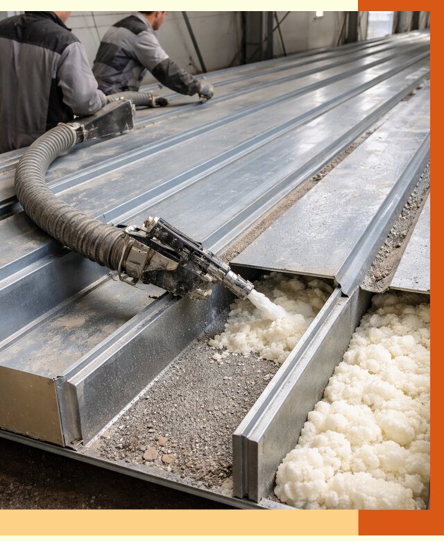 Заполнение пустот кровельных панелей в Кропоткине от 7818 руб. под ключ | ТепломастерКрп