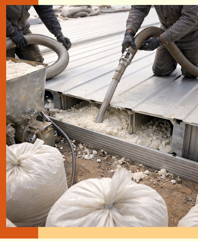 Заполнение пустот кровельных панелей пенными и мокрыми герметиками в Кропоткине