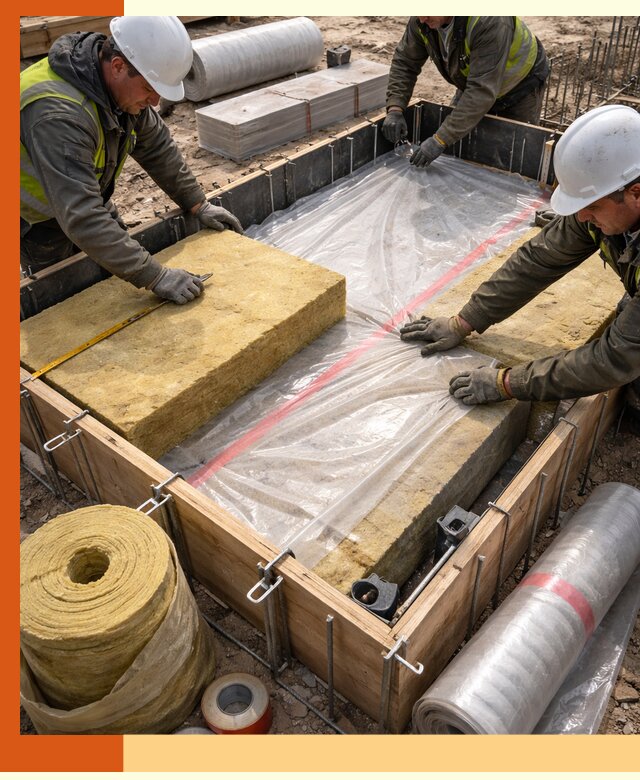 Теплоизоляция опалубки для строительства в Кропоткине