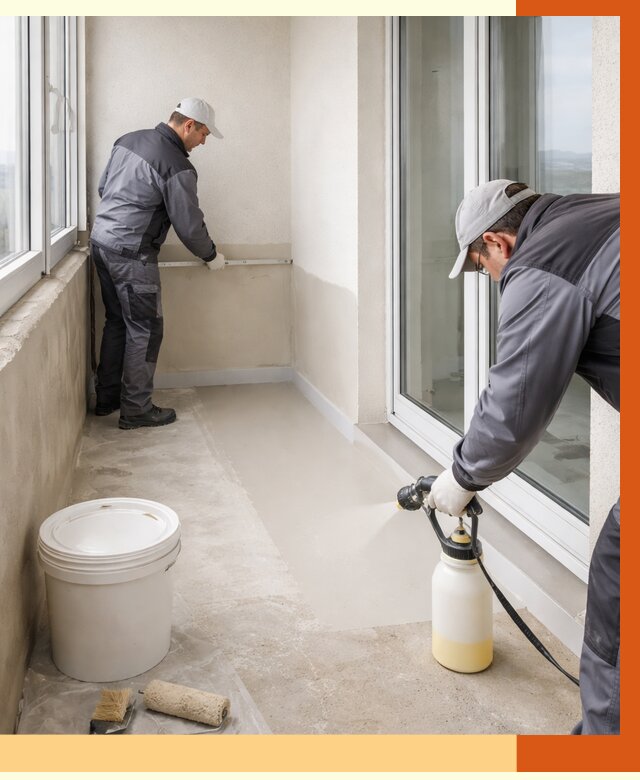 Утепление балкона жидкой теплоизоляцией в Кропоткине от 6244 руб./м2 | ТепломастерКрп