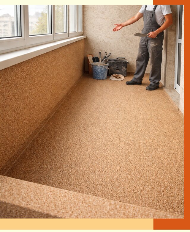 Утепление балкона жидкой пробкой в Кропоткине от 3964 руб/м² под ключ | ТепломастерКрп